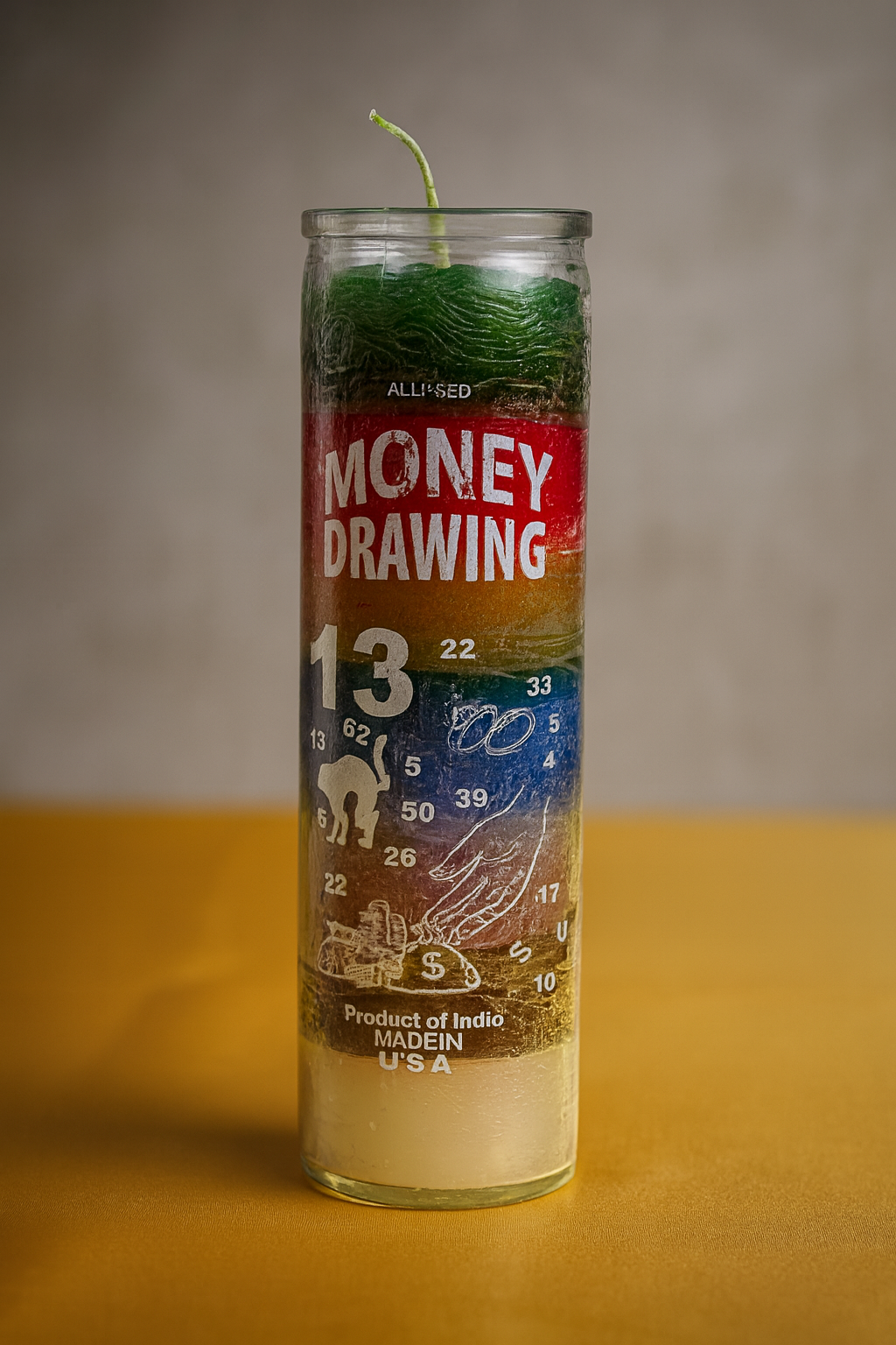 7 Color Money Drawing Candle – Prosperity, Opportunity & Financial Blessings