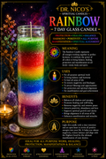 Rainbow 7-Day Glass Candle