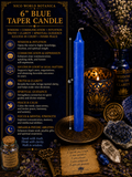 6” Blue Taper Candle