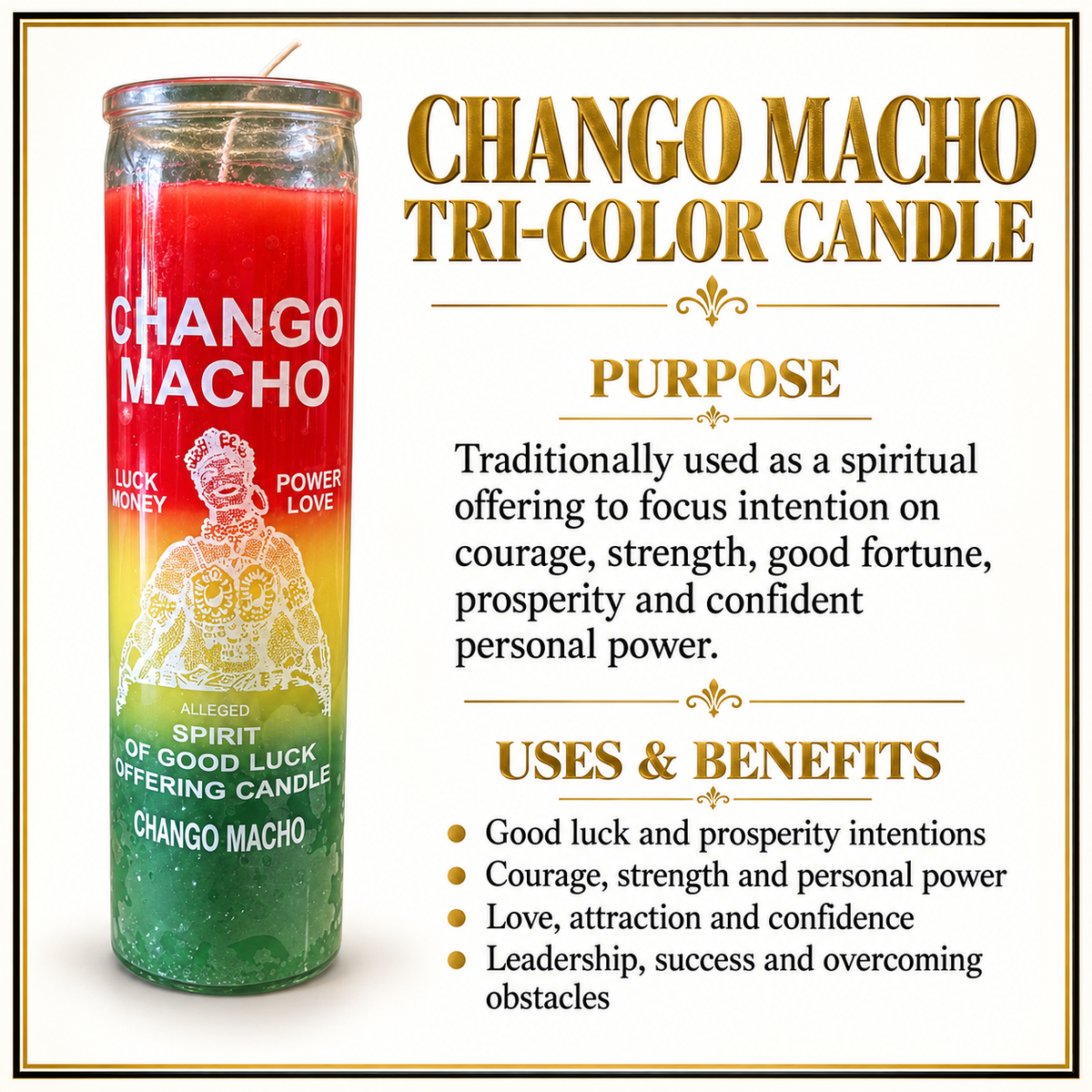 CHANGO MACHO TRI-COLOR CANDLE