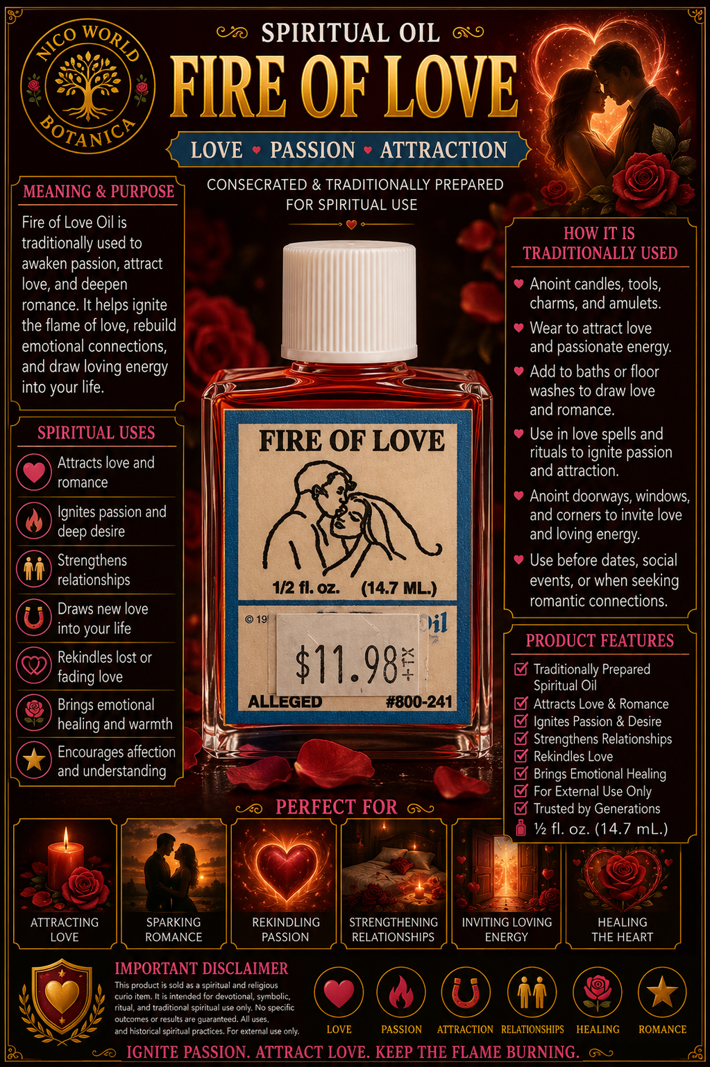 Fire of Love Spiritual Oil