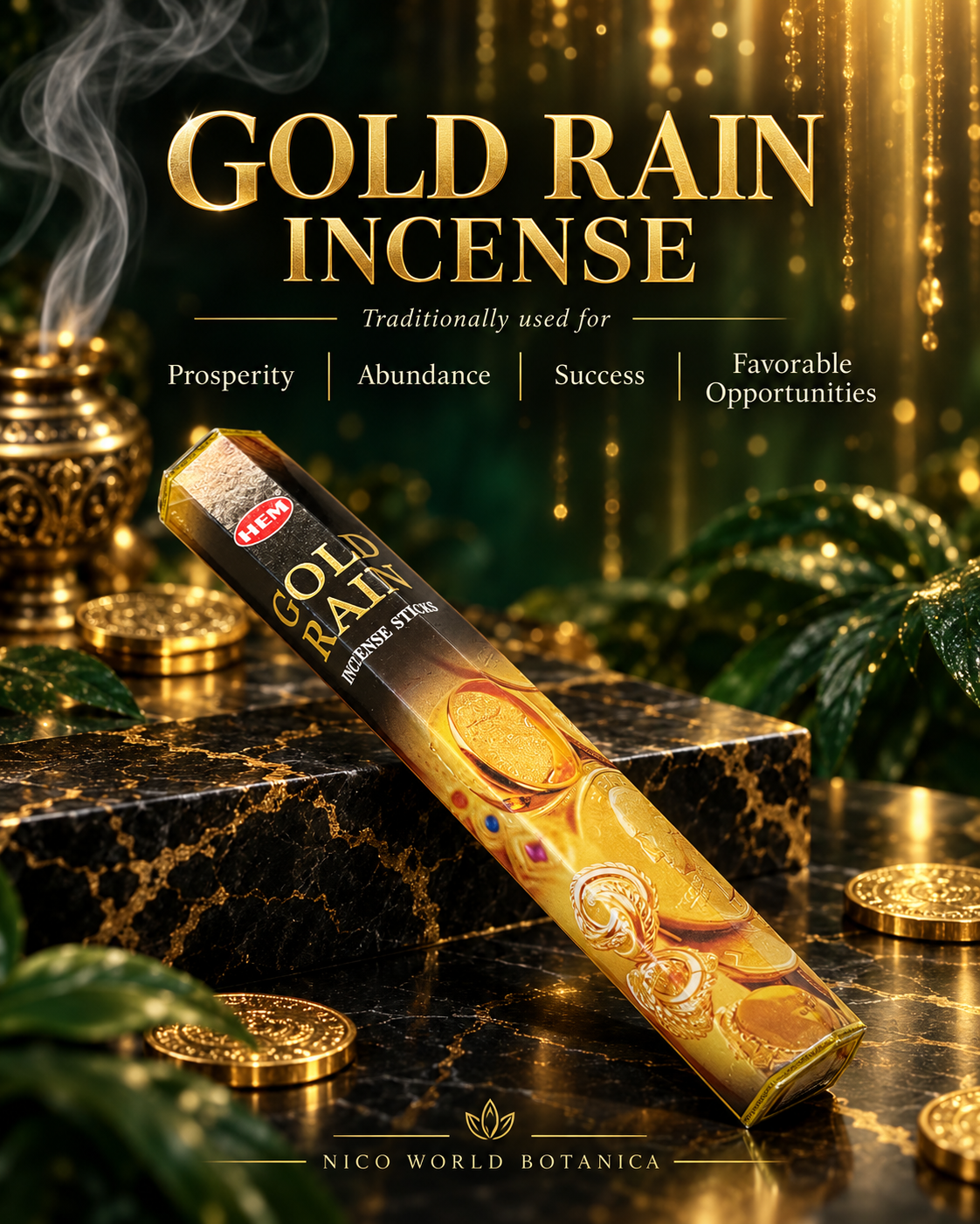GOLD RAIN INCENSE STICKS