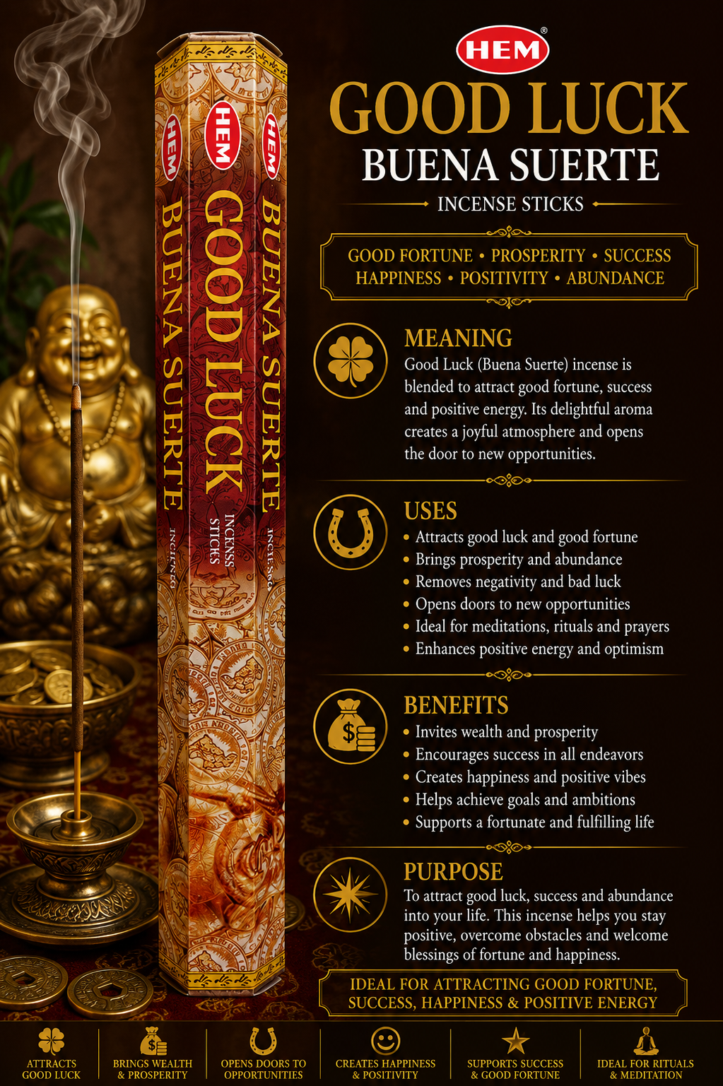 Good Luck (Buena Suerte) Incense Sticks