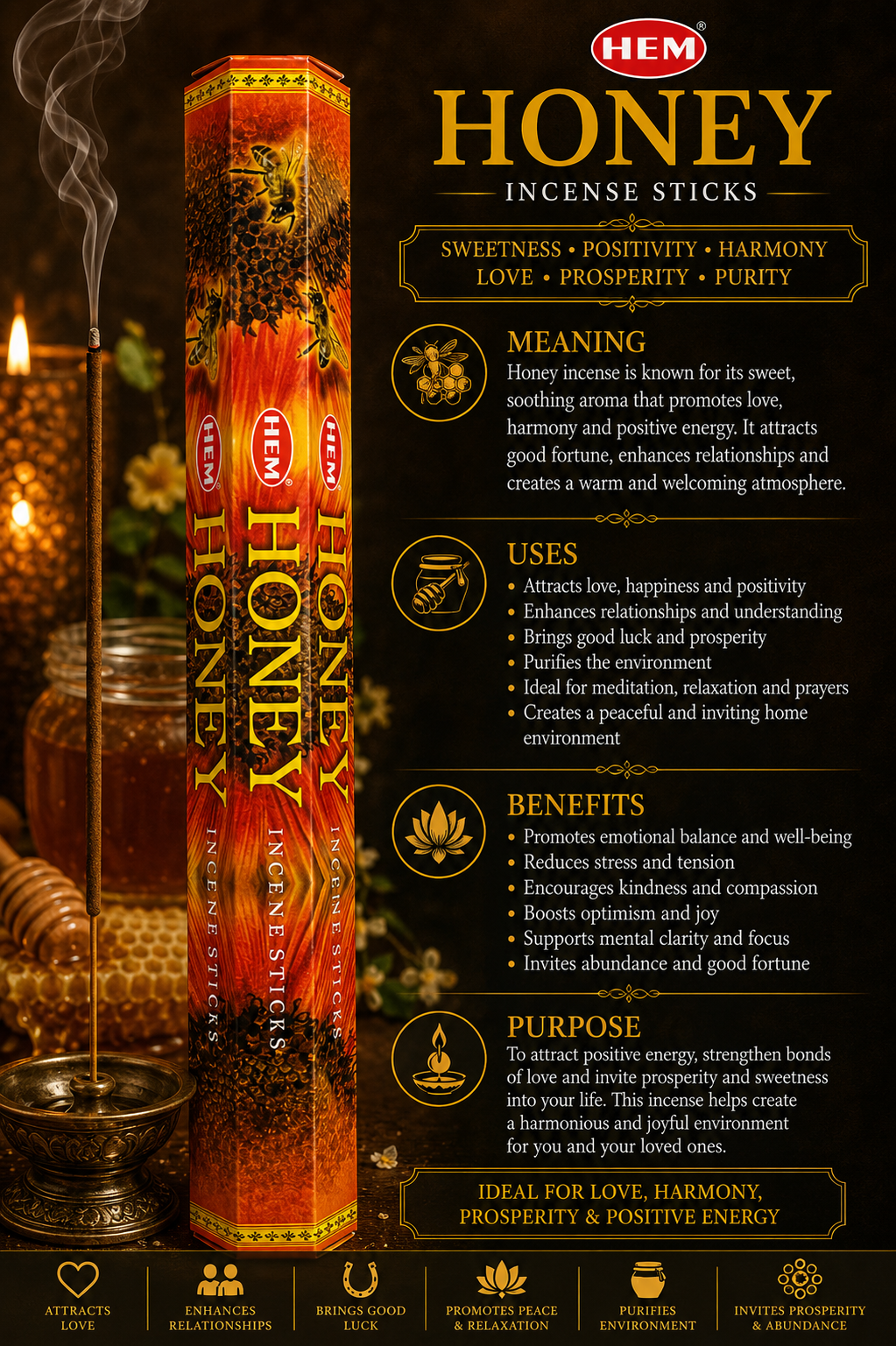 Honey Incense Sticks
