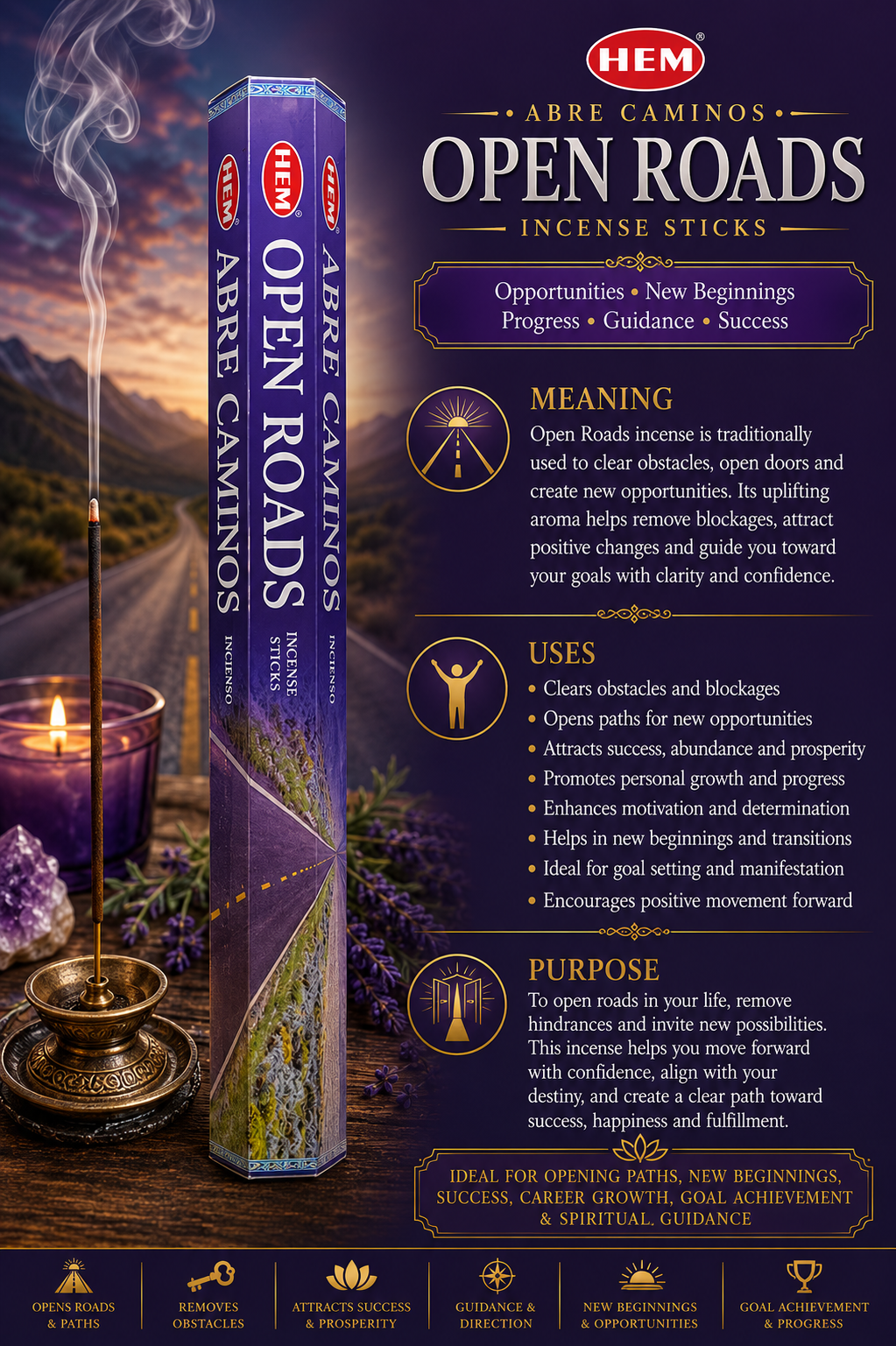 Open Roads (Abre Caminos) Incense Sticks
