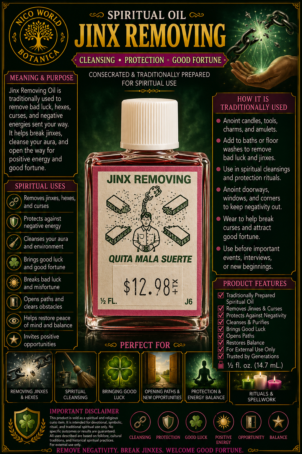 Jinx Removing Spiritual Oil