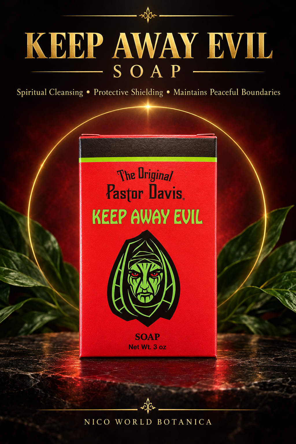 KEEP AWAY EVIL SOAP