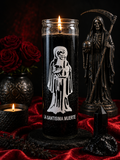 La Santísima Muerte Negra Candle | Protection, Justice, Strength & Spiritual Defense