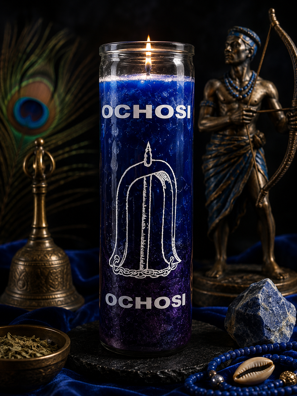 Ochosi Devotional Candle | Justice, Accuracy, Opportunity & Spiritual Guidance