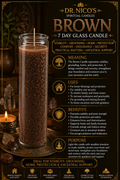 Brown 7-Day Glass Candle