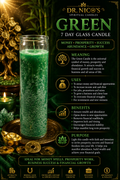 Green 7-Day Glass Candle