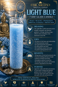 Light Blue 7-Day Glass Candle