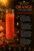 Orange 7-Day Glass Candle
