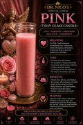 Pink 7-Day Glass Candle