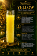 Yellow 7-Day Glass Candle