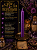 6” Purple Taper Candle