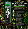 Green & Black Double Action Reversible 7-Day Glass Candle