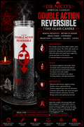 White & Black Double Action Reversible 7-Day Glass Candle