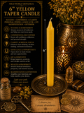 6” Yellow Taper Candle