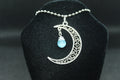 Blue Moon Necklace With Crystal