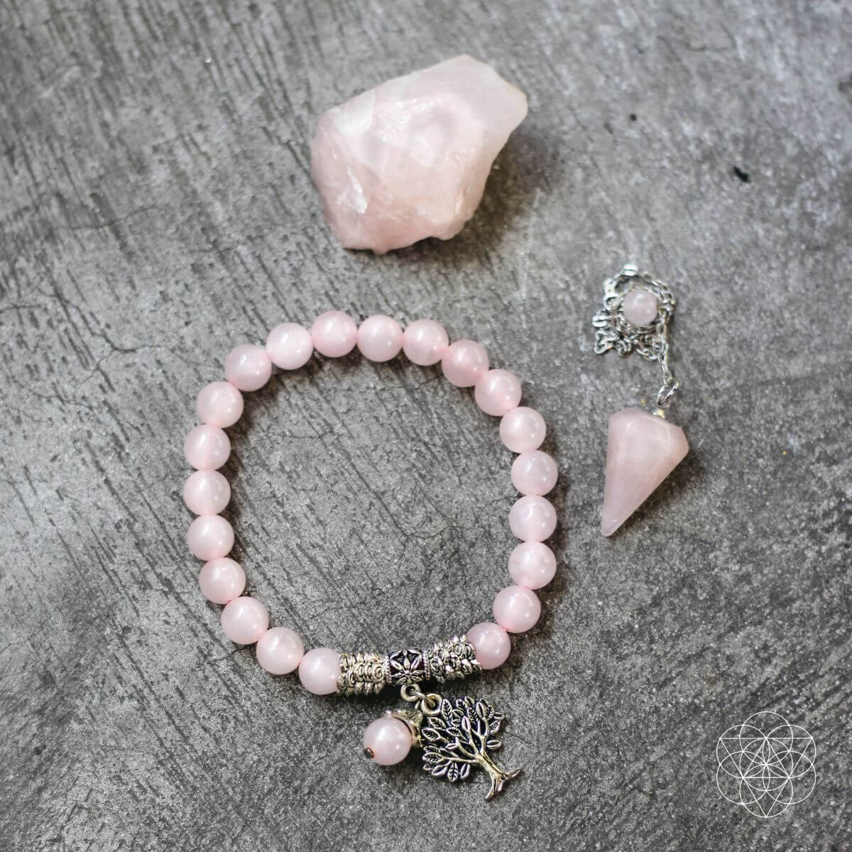 Rose Quartz Healing Crystal Set