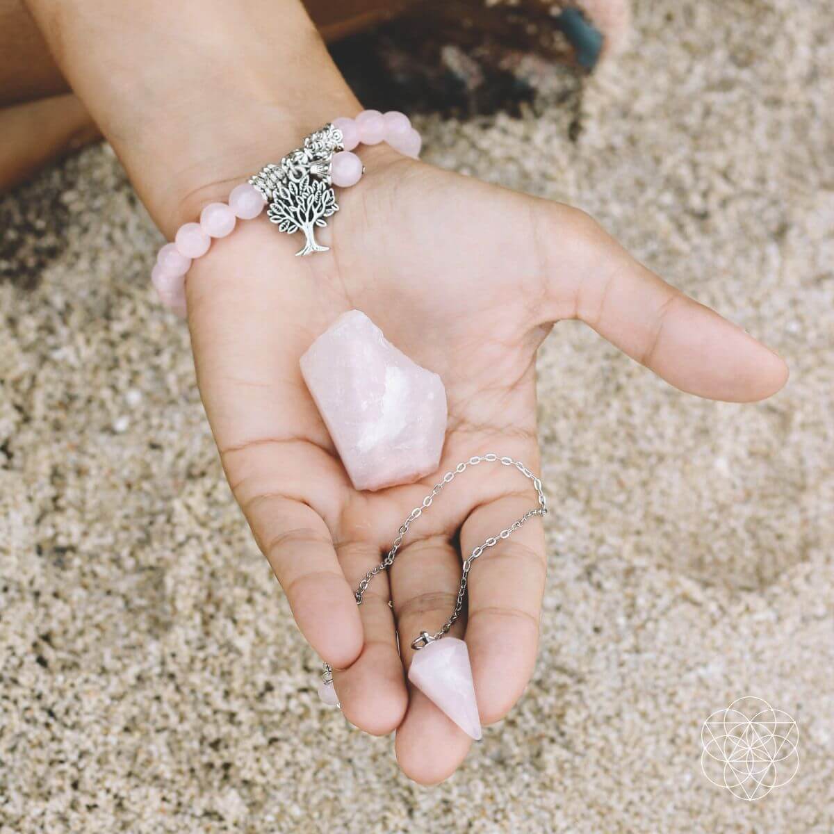 Rose Quartz Healing Crystal Set